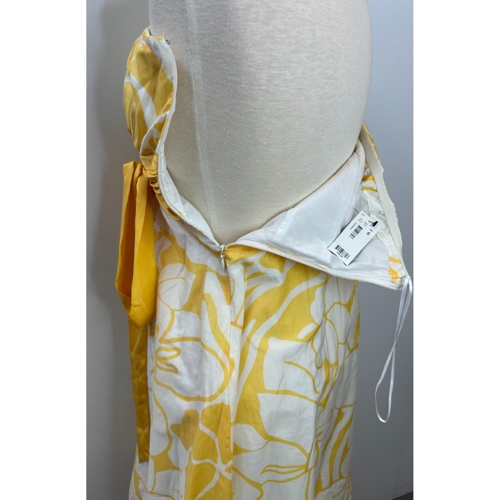 NEW The Limited Y2K Cotton Silk Floral Strapless Tube Dress Size 6 Babydoll Sash - Picture 8 of 16